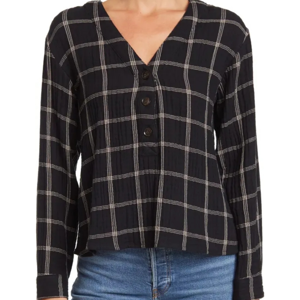 Madewell Lightspun Evert Windowpane Top